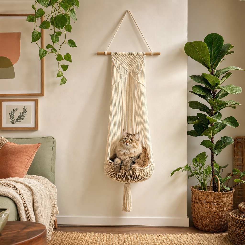 Cat resting in Purrch Wall Perch