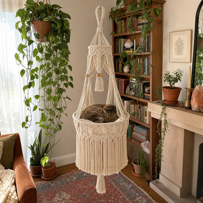 Purrch™ Handwoven Cat Bed