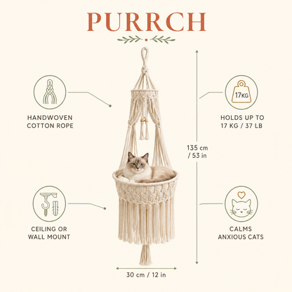 Purrch™ Handwoven Cat Bed