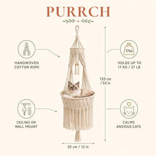 Purrch™ Handwoven Cat Bed