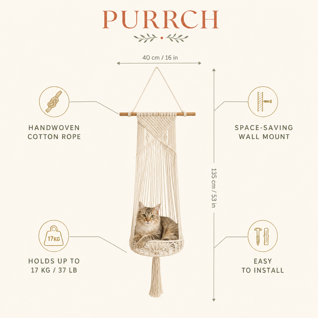 Purrch™ Handwoven Cat Bed