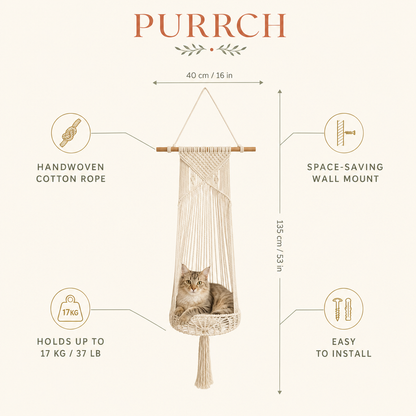 Purrch™ Handwoven Cat Bed